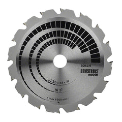 Disco Serra Circular Bosch Construct Wood Ø235X30mm 16D