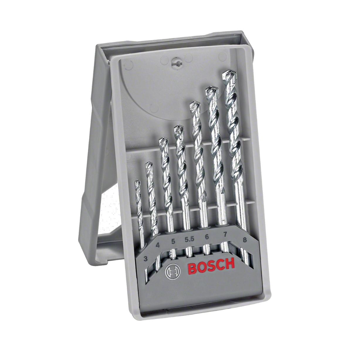 Jogo Brocas Para Concreto Bosch Cyl-1 Ø3-4-5-5.5-6-7-8mm