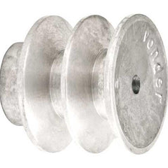 Polia alumínio 110mm 2 canais perfil b Vonder