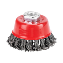 Escova de Aço Copo Torcida 75mm M14 12500rpm MTX 746249 para Esmerilhadeira