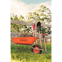 Pneu Com Câmara 3.5/8'' Roda Metálica Tramontina Para Carrinho De Mão Com Bucha Plástica