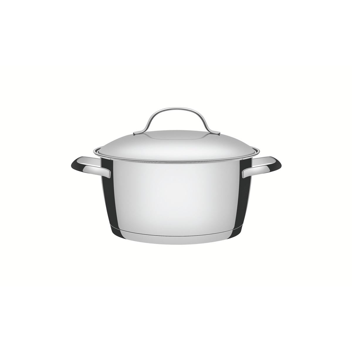 Caçarola Funda Tramontina Allegra Aço Inox Com Fundo Triplo 20 Cm 3,1 L Indução Forno 260 Graus