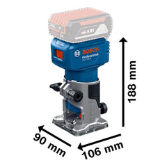 Tupia De Palma Bosch Glf 18V-8 1 Fresa 2 Pinças Sem Bateria