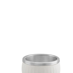 Conjunto 2 Xícaras Café Tramontina Aço Inox E ABS Branco 80 ml Empilhável Sem Alça Minimalista
