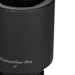 Soquete de Impacto Sextavado Longo 60mm 1'' Aço Cromo Molibdênio Tramontina PRO Hyper Drive