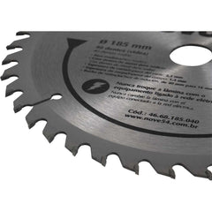 Lâmina Serra Circular Vídea 185mm 40 Dentes Furo 20mm Nove54