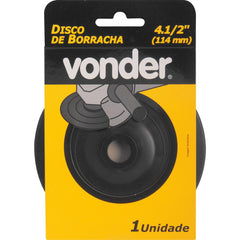 Disco de Borracha para Lixadeira 4.1/2'' Perfil Baixo Vonder