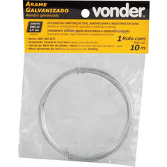 Arame Galvanizado BWG 22 0,71mm Com 10 Metros Vonder