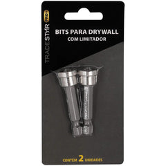Bits Drywall 1/4" Phillips PH2 Limitador 50 mm 2 Unidades Tradestar