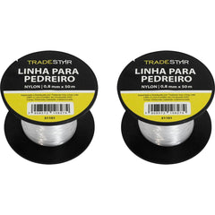 Linha Pedreiro Nylon 0,8 mm 50 Metros Transparente Tradestar