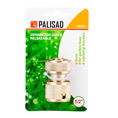 Engate Rápido Para Mangueira 1/2 Polegada Passagem Livre Latão 1 Peça Palisad 662408