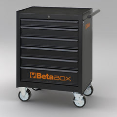 Carrinho de Ferramentas 400KG Preto 6 Gavetas com Guias Telescópicas C04-BOX-N Beta