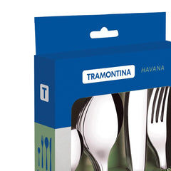 Faqueiro Aço Inox 16 Peças Com Faca Para Churrasco Linha Havana