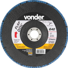 Flap disc 7" g40 costado fibra cônico inox Vonder