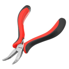 Mini Alicate Bico Meia Cana Curvo Niquelado 5'' 130mm Cabo Dupla Injeção MTX Auto-Liberação