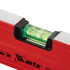 Nível Alumínio Reforçado 800mm 3 Bolhas + Espelho MTX 347089 Precisão Profissional
