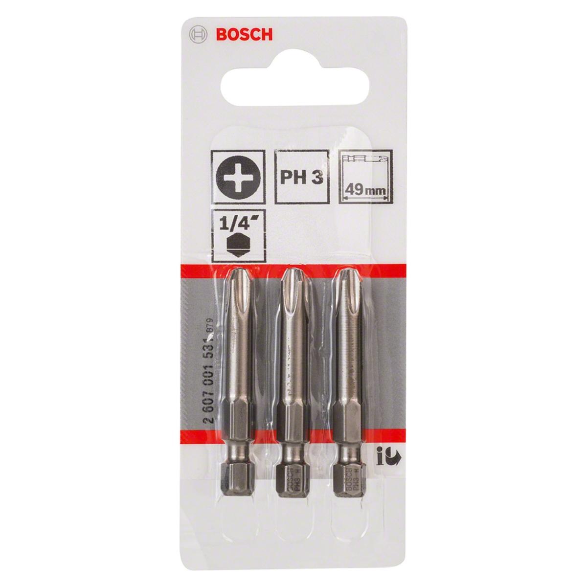 Ponta Para Parafusar Bosch Extra Hard Ph3 49mm Philips 3U