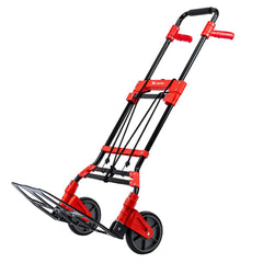 Carrinho de Carga Dobrável Multiuso 150kg Plataforma 485x350mm 2 Rodas Dobrável MTX