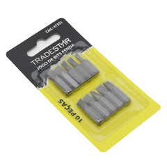 Jogo Bits Fenda 1/4'' 25 mm 10 Peças Tradestar