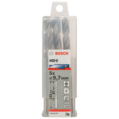 Broca Para Metal Bosch Aço Rápido Hss-G 9,7mm 5 Peças