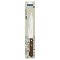 Faca Peixeira Tramontina Dynamic 7 Polegadas Aço Inox Cabo Madeira Natural Para Carnes E Cozinha