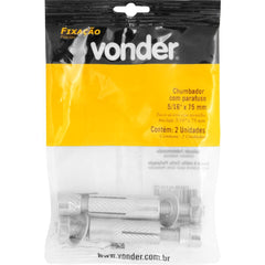 Chumbador com Parafuso 5/16'' x 75 mm com 2 peças Vonder