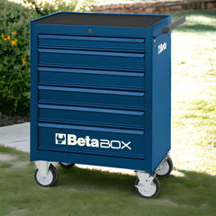 Carrinho de Ferramentas 400KG Azul 6 Gavetas com Guias Telescópicas C04-BOX-B Beta