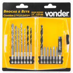 Jogo Brocas/Bits Combinado 14 peças  - Vonder