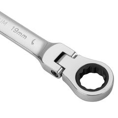 Chave Combinada Catraca Reversível 19mm CrV MTX 148719 Cabeça Móvel Cromado