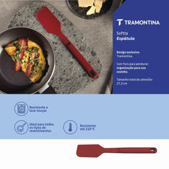 Espátula Tramontina Softta Silicone 210 Graus Resistente Térmica Antiaderente Vermelha Original