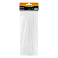 Abraçadeira De Plástico 250X4,8Mm Branco 100 Peças Resistente UV -35+85°C Sparta