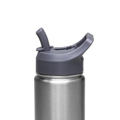 Garrafa Térmica Tramontina 650 Ml Inox Com Canudo Parede Dupla Isolar A Vácuo