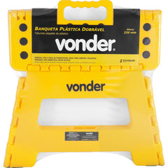 Banqueta Plástica Dobrável Amarela Altura 220 mm Vonder