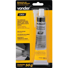 Borracha Silicone Cinza 50G Acético Blister Vonder