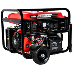 Gerador a Gasolina Toyama TG10000CXER 8kVA Bivolt 115V 230V Partida Elétrica e Manual com Rodas para Transporte
