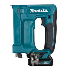 Grampeador Coroa 10Mm 150 PÇS Sem Fio 12V Com 2 Baterias Carregador Gancho Maleta ST113DSAJ Makita