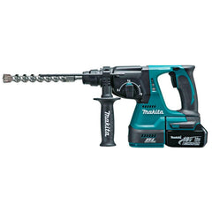 Martelete Combinado 24Mm Sem Fio 18V Força 2,4J Com 2 Baterias Carregador Maleta DHR242RFE Makita