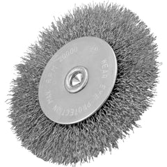 Escova Circular 4X1/2'' 20000Rpm Aço Inox Ondulada Vonder 1/4'' Haste Resistente à Oxidação