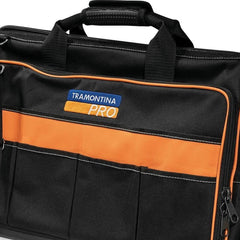 Bolsa Porta Ferramentas 22'' Tramontina PRO Nylon Resistente Base PVC Alça Reforçada