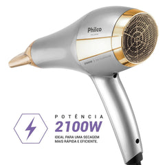 Secador de Cabelos Philco PSC2600 Íons Tourmaline 2100 Watts 220V