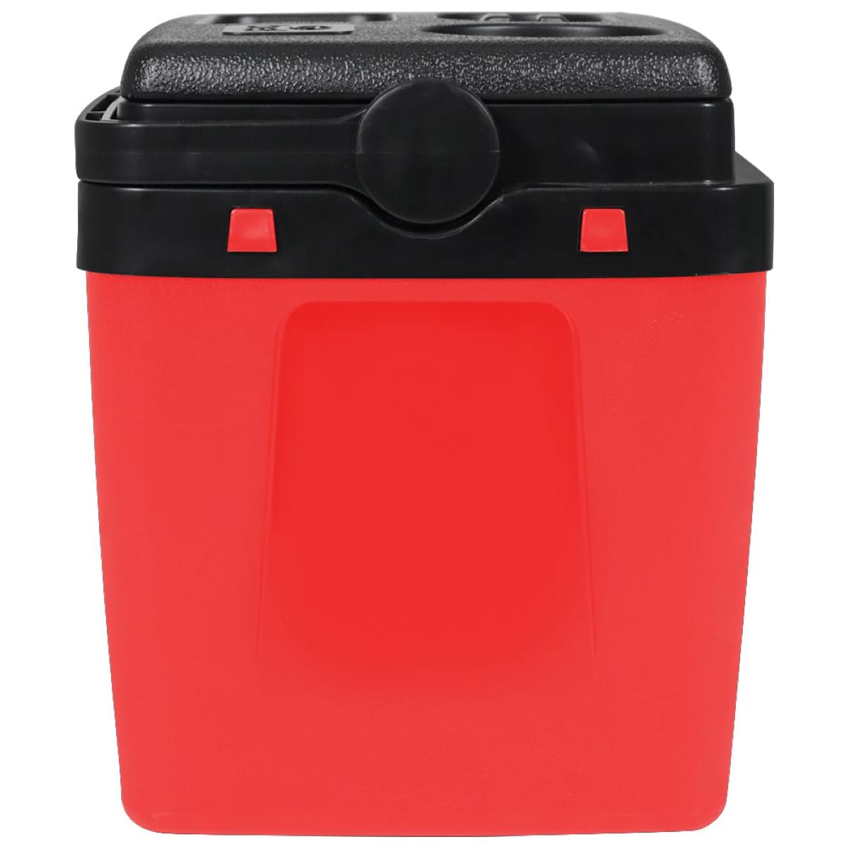 Caixa Térmica 12L Vermelha e Preta Bel Com Trava de Segurança e Alça Ergonômica