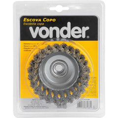 Escova Copo 4'' Rosca M14 8500Rpm Aço Inox Torcido Vonder