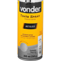 Tinta Spray Acrílica Cromado Metálico 350ML/250G Vonder