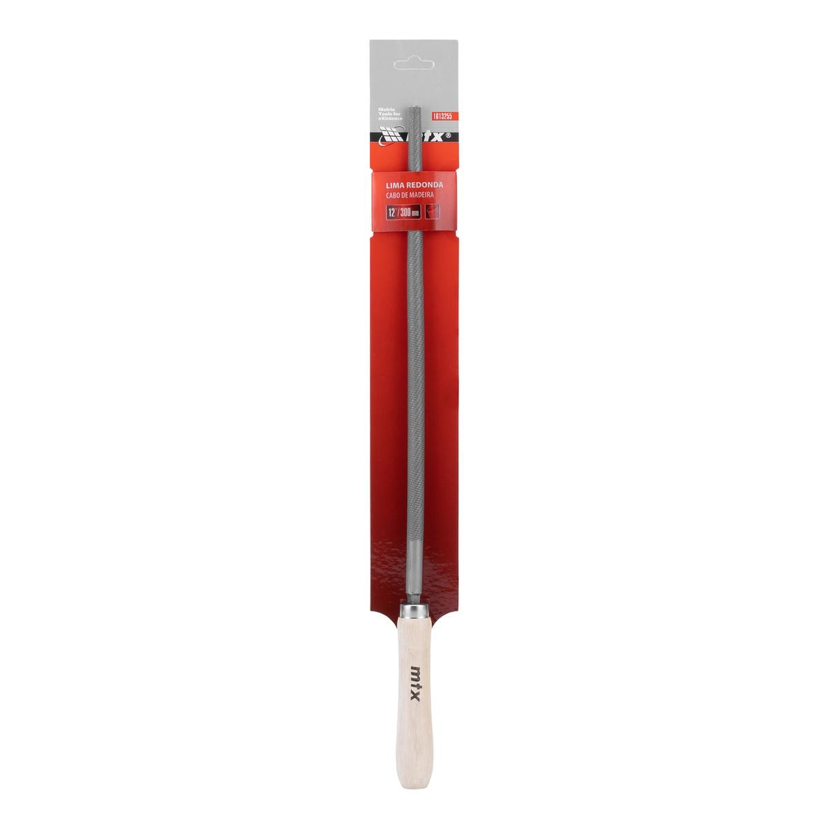 Lima Redonda Murca 12'' 300mm Aço Carbono Cabo Madeira MTX 1613255 Corte Cruzado Nº2
