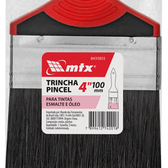 Trincha/Pincel 4 Para Tintas Esmalte E Óleo Cerda Preta Cabo 2 Componentes 1pc
