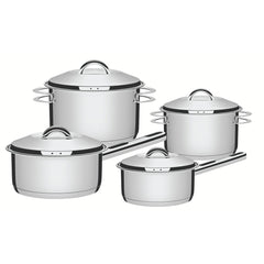 Jogo De Panelas Tramontina Solar Aço Inox Fundo Triplo 4 Peças Indução