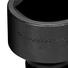 Soquete de Impacto Sextavado 2.3/16'' Encaixe 1'' Aço Cromo Molibdênio Tramontina PRO Durável