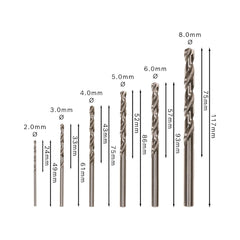 Jogo De Brocas Bosch Pro Metal Hss-G 2,0-8,0mm 6Un