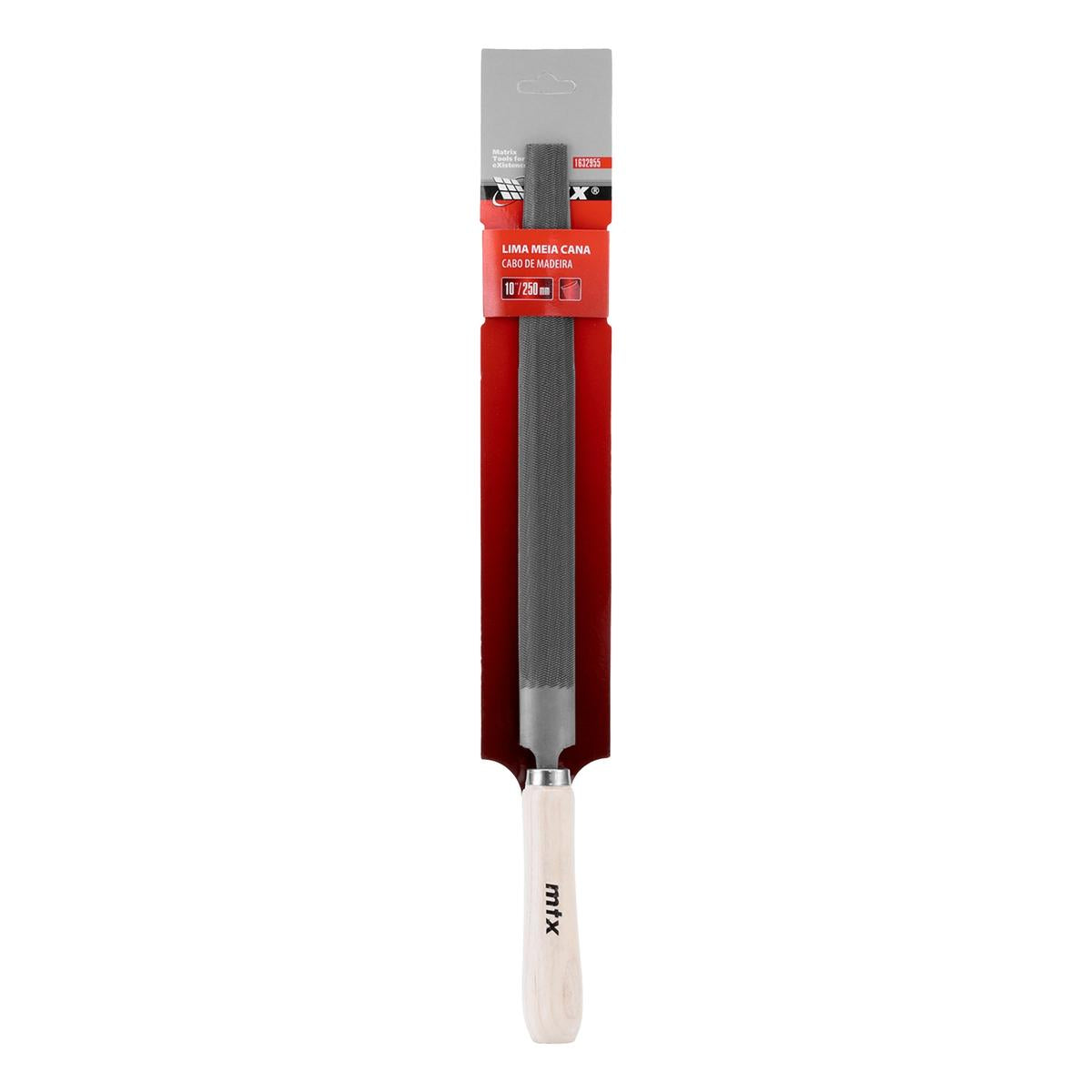 Lima Meia Cana Murca 10'' 250mm Cabo Madeira Aço Carbono MTX 1632955