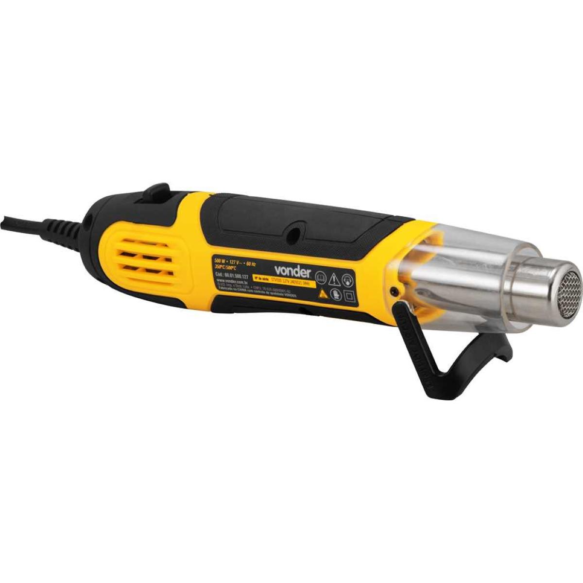 Soprador Térmico Mini 350-500°C 250-500W 127V Vonder STV500 Motor Dupla Isolação - Guimepa